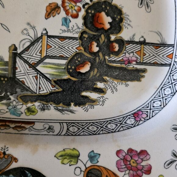 Ridgway Antique Porcelain Meat Platter Dish ANGLESEY pattern с.1830 - Picture 8 of 16